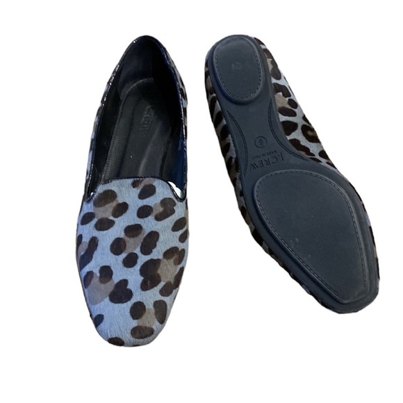 J.Crew Collection Women's Flat Slip On Loafer Shoes leopard Print Calf Hair Sz 6 - Picture 4 of 6
